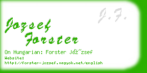 jozsef forster business card